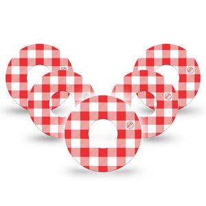 ExpressionMed Red Gingham Infusion Set, 10-Pack vintage picnic plaid Accessories For Pump