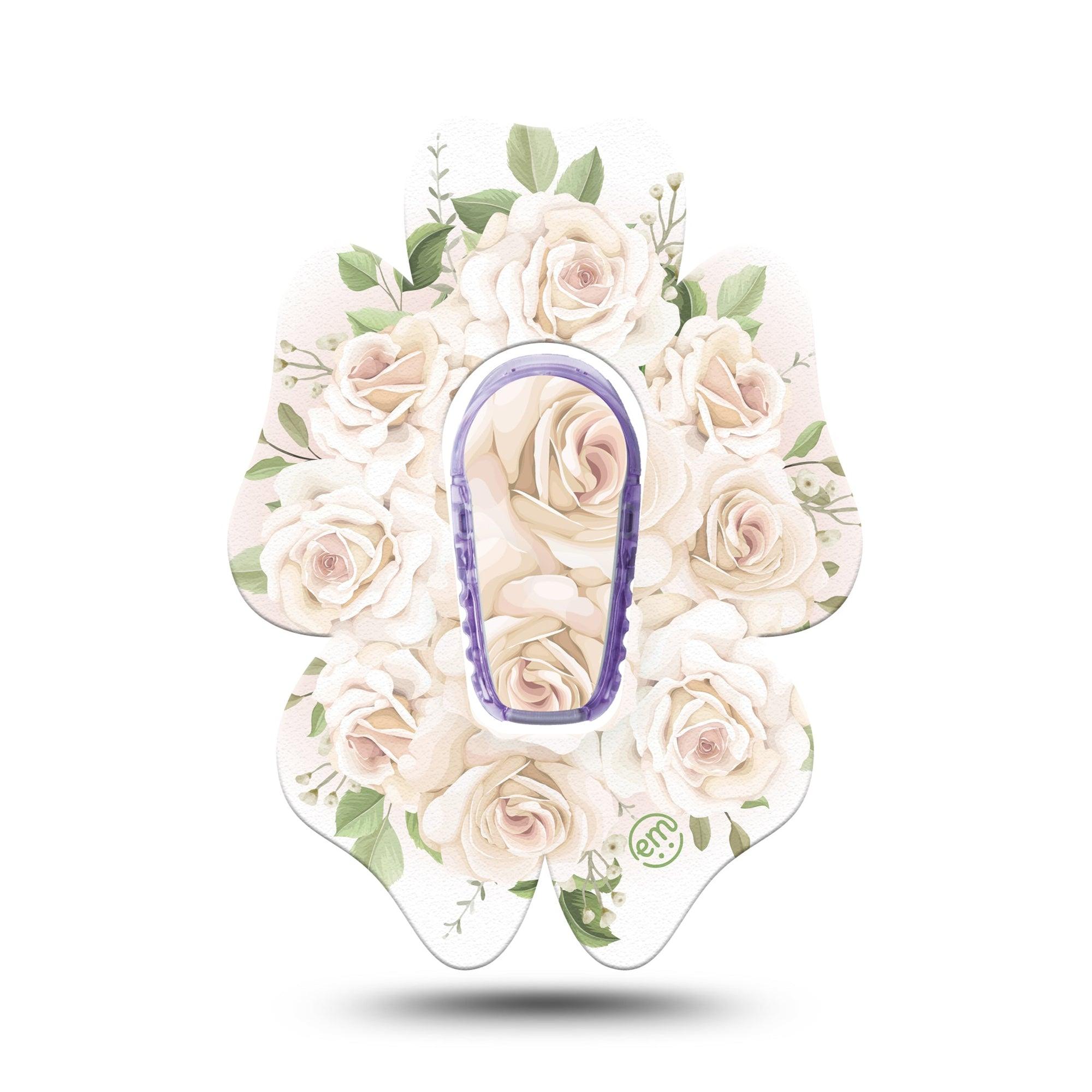 ExpressionMed Wedding Bouquet Dexcom G6 Flower Shape Tape Single Tape and Single Sticker Floral Arrangement, Adhesive Patch Continuous Glucose Monitor Design