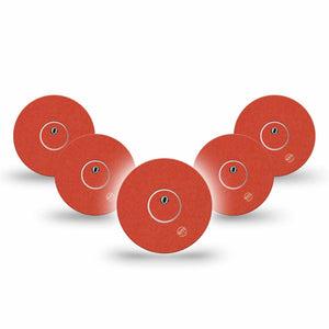 ExpressionMed Cherry Red Freestyle Libre 3 and Libre 3 Plus Tape, 5-Pack Tape and 5-Pack Sticker Basic Color, Adhesive Tape Continuous Glucose Monitor Design