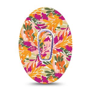 ExpressionMed Retro Brush Stroke Dexcom G6 Sticker and Tape  Spring Plant-Inspired Art, Vinyl Sticker and Tape Design CGM Design