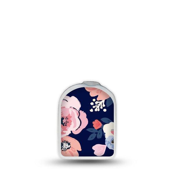 ExpressionMed Painted Flower Omnipod Surface Center Sticker Single Sticker Artistic Blossom Vinyl Decoration Pump Design