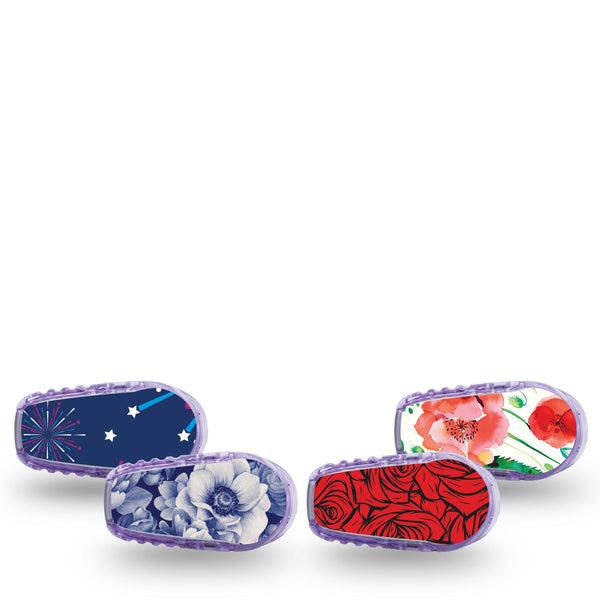 ExpressionMed Heritage Floral Dexcom G6 Sticker, 4-Pack Sticker heritage flower pattern Adhesive Tape for CGM
