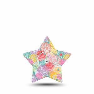 ExpressionMed Spring Flowers Freestyle Libre, Libre 2 Plus, and Abbott Lingo Star, Single Tape and Single Sticker Spring bouquet Patch for CGM