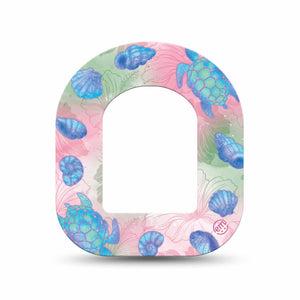 ExpressionMed Turtley One-derful Omnipod Mini, Single Tape Girly beachy motifs Accessories For Pump