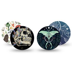 ExpressionMed Witching Hour Variety Pack Freestyle Libre 3 and Libre 3 Plus Sticker and Tape  Gothic Witchy Prints, Vinyl Sticker and Tape Pairing CGM Design
