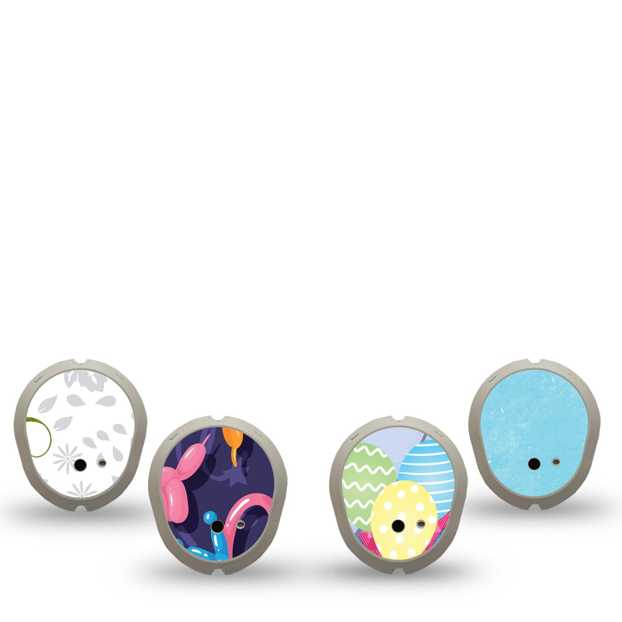 ExpressionMed Playful Animals Variety Pack Dexcom G7 Sticker 4-Pack Sticker Variety Circus Animal Themed, Vinyl Decoration  CGM Design