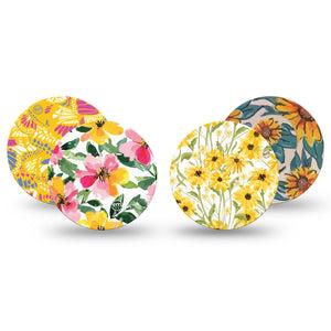 ExpressionMed Honey Glow Variety Pack Freestyle Libre 3 and Libre 3 Plus Overpatch 4-Pack  Tape Variety Happy Inspired Color Patterns, Adhesive Patch CGM Design