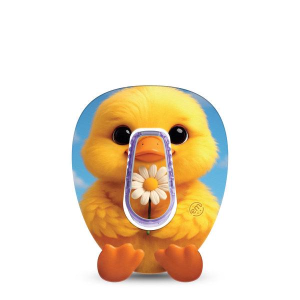 ExpressionMed Daisy Duckling Dexcom G6 Gumdrop, Single Tape and Single Sticker Adorable duckling Sensor Cover for Continuous Glucose Monitor
