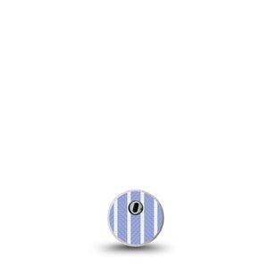 ExpressionMed Blue Stripes Freestyle Libre 3 and Libre 3 Plus Sticker, Single Sticker Cornflower blue striped Waterproof Adhesive Tape for CGM