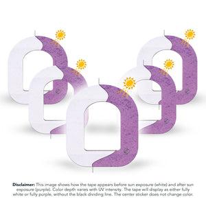 ExpressionMed Solar Violet Omnipod Mini Tape, 5-Pack Tape Color-Changing in Sunlight, Adhesive Tape Pump Design