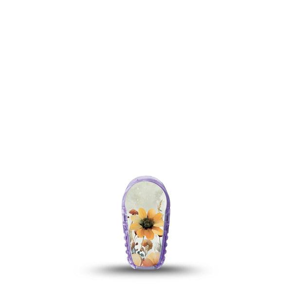 ExpressionMed Floral Antlers Dexcom G6 Sticker, Single Sticker Only Antler Horns Florals, Vinyl Decoration Continuous Glucose Monitor Design