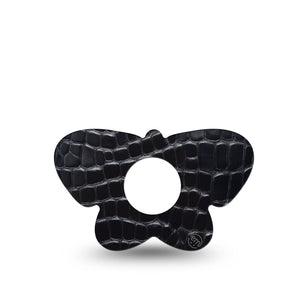 ExpressionMed Black Aligator Skin Infusion Set Butterfly Shape Tape 5-Pack Tape Alligator Shine Inspired, Plaster Continuous Glucose Monitor Design