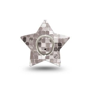 ExpressionMed Mirror Ball Dexcom G7 and Dexcom Stelo Glucose Biosensor System Star, Single Tape and Single Sticker Mirror disco ball Adhesive Patch for CGM