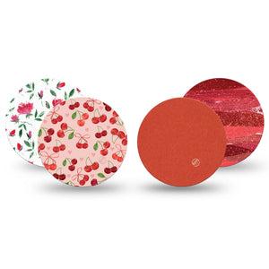 ExpressionMed Crimson Variety Pack Dexcom G7 Overpatch, Dexcom Stelo Glucose Biosensor System, 4-Pack Tape Variety Sweet Reds, Overlay Tape CGM Design