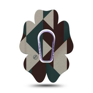 ExpressionMed Timberline  Dexcom G6 Flower, Single Tape and Single Sticker Nature inspired Adhesive Tape for CGM