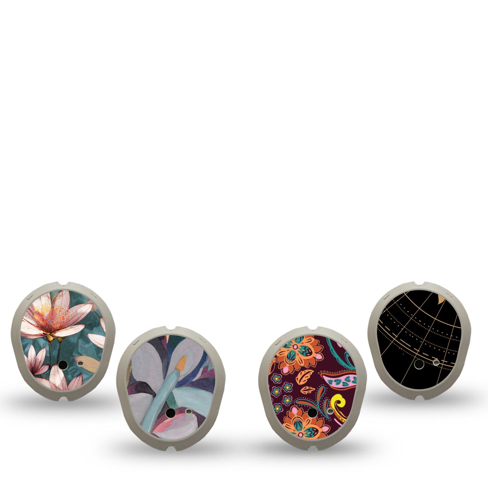ExpressionMed Mystic Oasis Variety Pack Dexcom G7 Sticker 4-Pack Sticker Variety Fall Whimsy Print Inspired, Vinyl Decoration  CGM Design