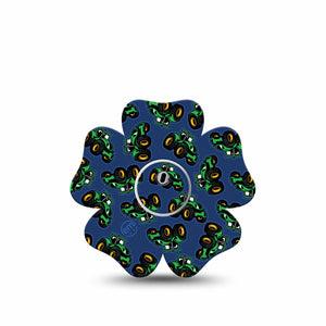 ExpressionMed Tractors Freestyle Libre 3 and Libre 3 Plus Flower Shape Tape, Single Tape and Single Sticker Green Tractors, Overlay Tape CGM Design