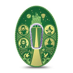 ExpressionMed Dorothy and Friends Dexcom G6 Tape, Single Tape and Single Sticker Yellow Brick Road, Plaster Continuous Glucose Monitor Design