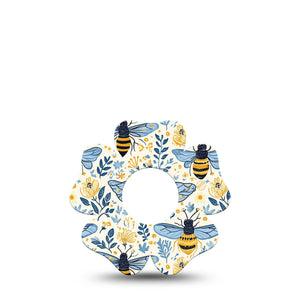 ExpressionMed Busy Bees Infusion Flower, 5-Pack Blue and gold Best Covers For Insulin Pump