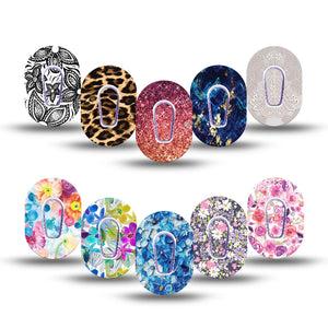 ExpressionMed Womens Holiday Gift Set Dexcom G6 Mini, 10-Pack Tape and Sticker, Soft Blossoms & Delicate Details Waterproof Adhesive Tape for CGM