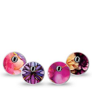 ExpressionMed Prism Ink Freestyle Libre 3 and Libre 3 Plus Sticker, 4-Pack Sticker prismatic design Vinyl Decoration for CGM