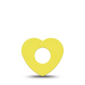 ExpressionMed Butter Yellow Infusion Set Heart Shape Tape, 5-Pack Tape Pantone Color, Warm Yellow, Adhesive Tape Continuous Glucose Monitor Design