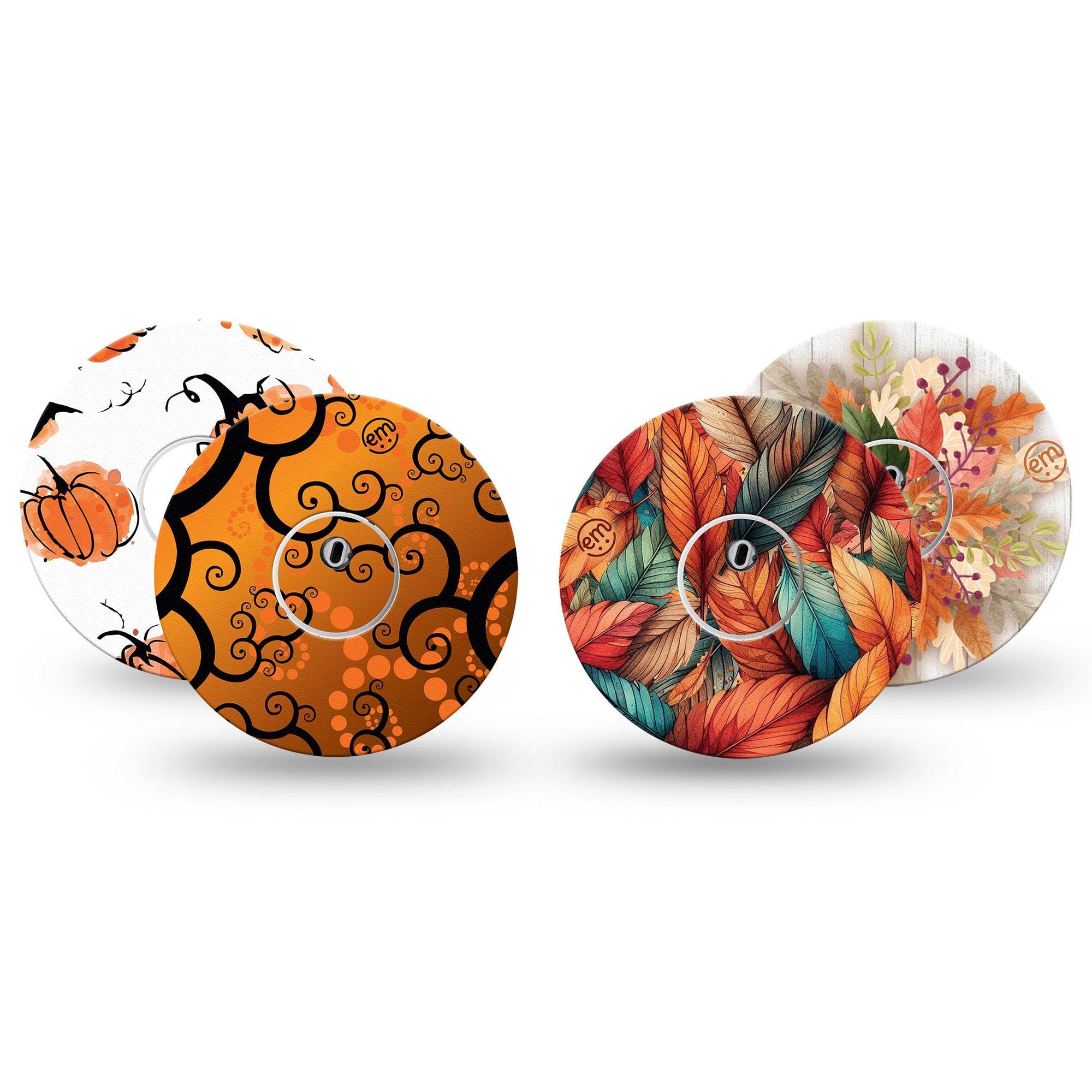 ExpressionMed Halloweeny Variety Pack Freestyle Libre 3 Sticker 4-Pack Tape and 4-Pack Sticker Variety Festive Autumn Holiday Decorative Decal CGM Design