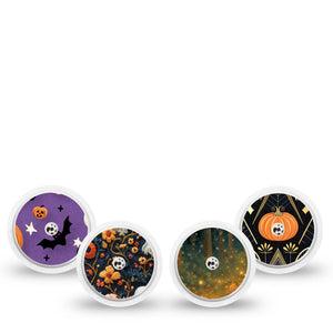 ExpressionMed Halloween Forest Freestyle Libre, Libre 2 Plus, and Abbott Lingo Sticker, 4-Pack Sticker playful halloween nature art Overlay Patch for Continuous Glucose Monitor