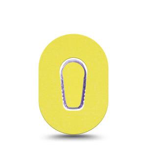 ExpressionMed Butter Yellow Dexcom G6 Mini Tape, Single Tape and Single Sticker Muted Yellow Hue, Adhesive Tape CGM Design