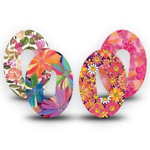 ExpressionMed Island Glow Variety Pack Dexcom G6 Tape, 4-Pack Tape Variety Beachy Pink Orange Sunset, Plaster Continuous Glucose Monitor Design