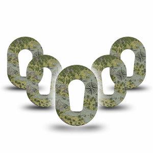 ExpressionMed Navigation Dexcom G6 Mini Tape, 5-Pack Tape Explorer Themed, Adhesive Tape CGM Design
