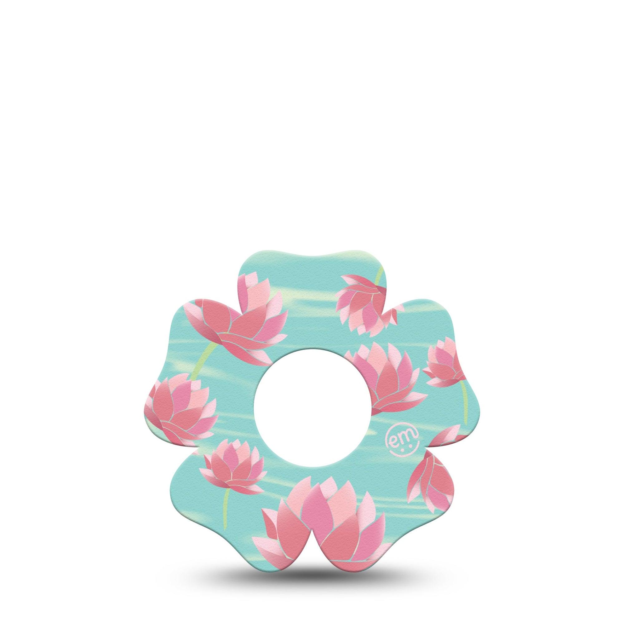 ExpressionMed Meditation Lotus Infusion Set Flower Shape Tape 5-Pack Tape Spiritual Lotus, Plaster Continuous Glucose Monitor Design