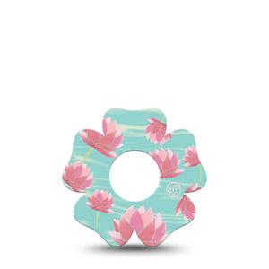 ExpressionMed Meditation Lotus Infusion Set Flower Shape Tape 5-Pack Tape Spiritual Lotus, Plaster Continuous Glucose Monitor Design