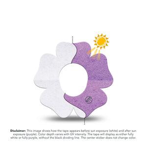 ExpressionMed Solar Violet Dexcom G7 Flower Shape Tape, Dexcom Stelo Glucose Biosensor System, Single Tape Light-Reactive Purple, Plaster CGM Design
