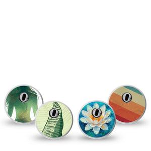 ExpressionMed Serene Freestyle Libre 3 and Libre 3 Plus Sticker, 4-Pack Sticker zen inspired nature art Vinyl Decoration for CGM