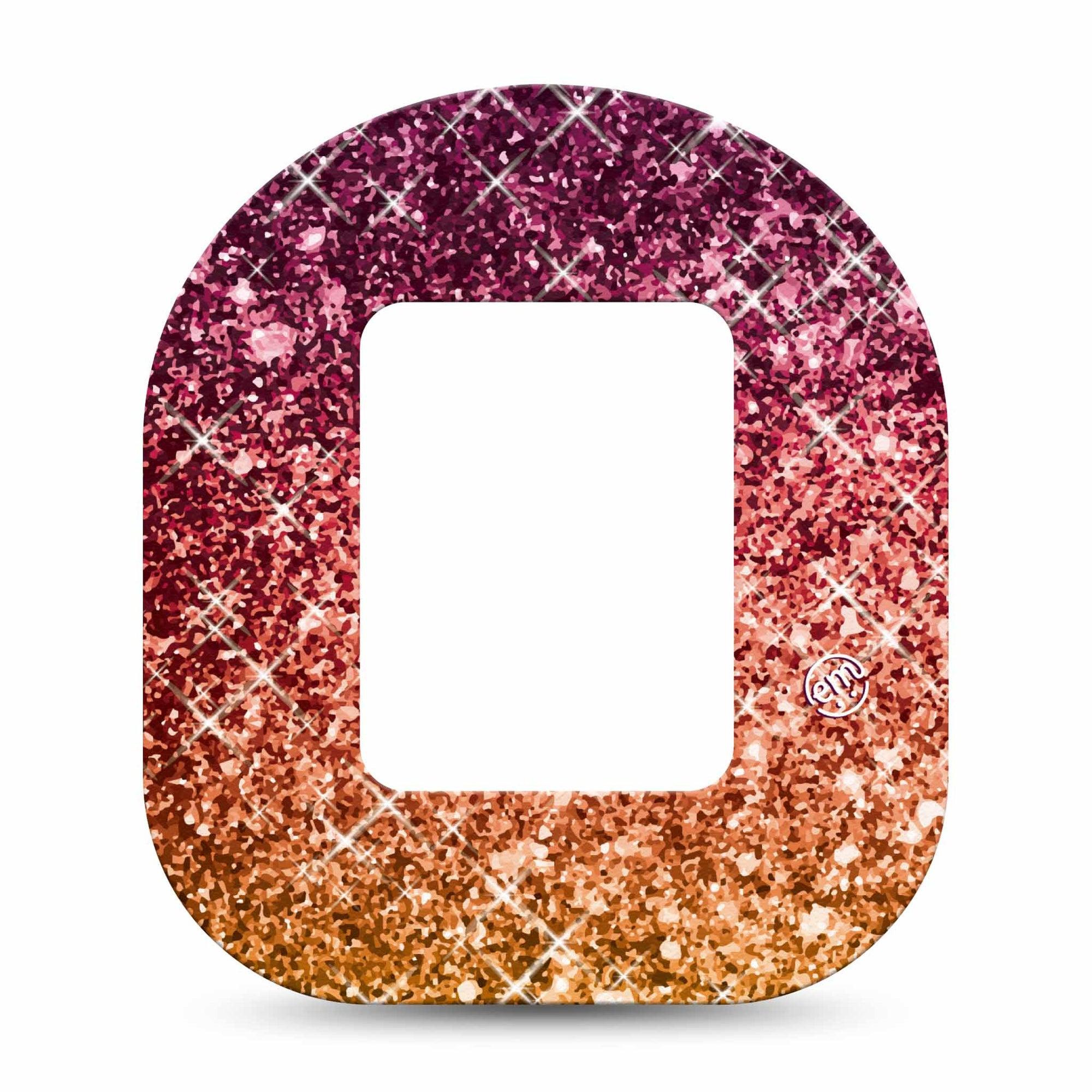 ExpressionMed Glittering Fall Ombre Tandem Mobi Single Tape Glitter Maroon Rust Pump Tape