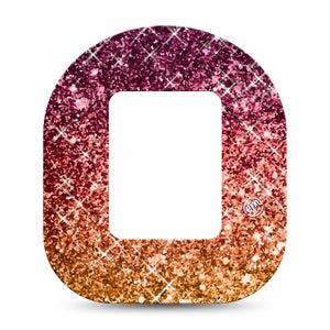 ExpressionMed Glittering Fall Ombre Tandem Mobi Single Tape Glitter Maroon Rust Pump Tape