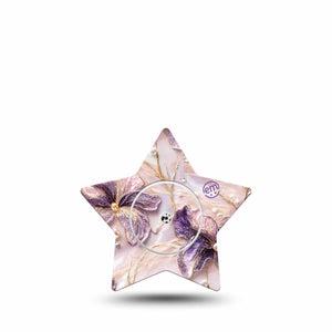ExpressionMed Pink Pearls Freestyle Libre, Libre 2 Plus, and Abbott Lingo Star, Single Tape and Single Sticker Pink glistening florals Patch for CGM