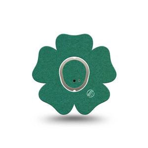 ExpressionMed Forest Green Dexcom G7 Flower Shape Tape, Dexcom Stelo Glucose Biosensor System, Single Tape and Single Sticker Earthy Green Tone, Plaster CGM Design
