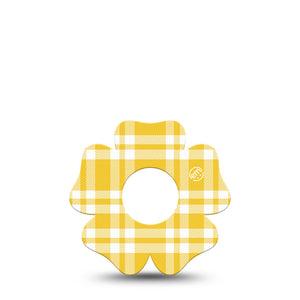 ExpressionMed yellow gingham Infusion Flower, 5-Pack Golden yellow gingham Best Covers For Insulin Pump