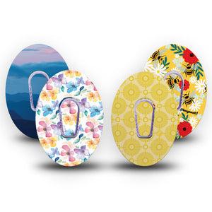 ExpressionMed Summer Brights Dexcom G6, tape and sticker  Perfect springy details Waterproof Plaster for Continuous Glucose Monitor