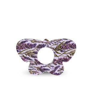 ExpressionMed Stitched Bloom Infusion Butterfly, 5-Pack Purple lavender stems Vinyl Decoration For Insulin Pump