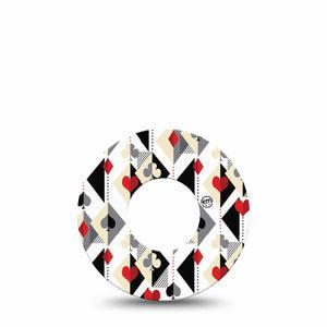 ExpressionMed Playing Cards Freestyle Libre and Libre 2 Plus Tape, Abbott Lingo, Single Tape Line And Dot Suite Icon Print, Fixing Ring Tape Continuous Glucose Monitor Design