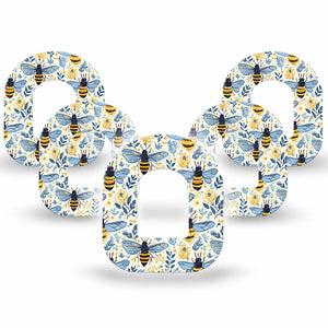 ExpressionMed Busy Bees Omnipod, 5-Pack Pretty bees Sensor Cover For Pump