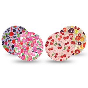 ExpressionMed Berrylicious Variety Pack Freestyle Libre 3 and Libre 3 Plus Sticker and Tape  Cute Fruit Inspired Prints, Vinyl Sticker and Tape Pairing CGM Design
