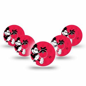 ExpressionMed Magical Mouse Freestyle Libre 3 Tape 5-Pack Tape and 5-Pack Sticker Nostalgic Mickey From Disney Adhesive Tape CGM Design