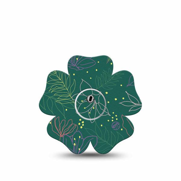ExpressionMed Graphic Petals Freestyle Libre 3 and Libre 3 Plus Flower Shape Tape Single Tape and Single Sticker Elegant Petals, Plaster CGM Design