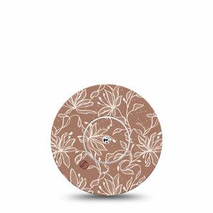 ExpressionMed Mocha Mousse Lace Freestyle Libre and Libre 2 Plus Tape, Abbott Lingo, Single Tape and Single Sticker 2025 Color Trend, Fixing Ring Tape Continuous Glucose Monitor Design