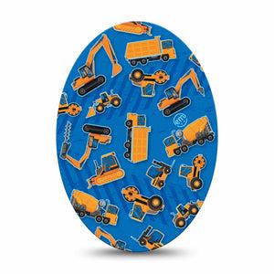 ExpressionMed Construction Trucks Medtronic Guardian Enlite Universal Oval, Single Tape Cement Mixer Toys, Plaster CGM Design