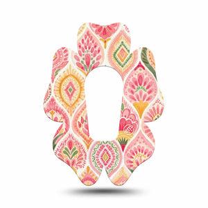 ExpressionMed Blush Dexcom G6 Flower, Single Tape delicate color wash Overlay Tape for CGM